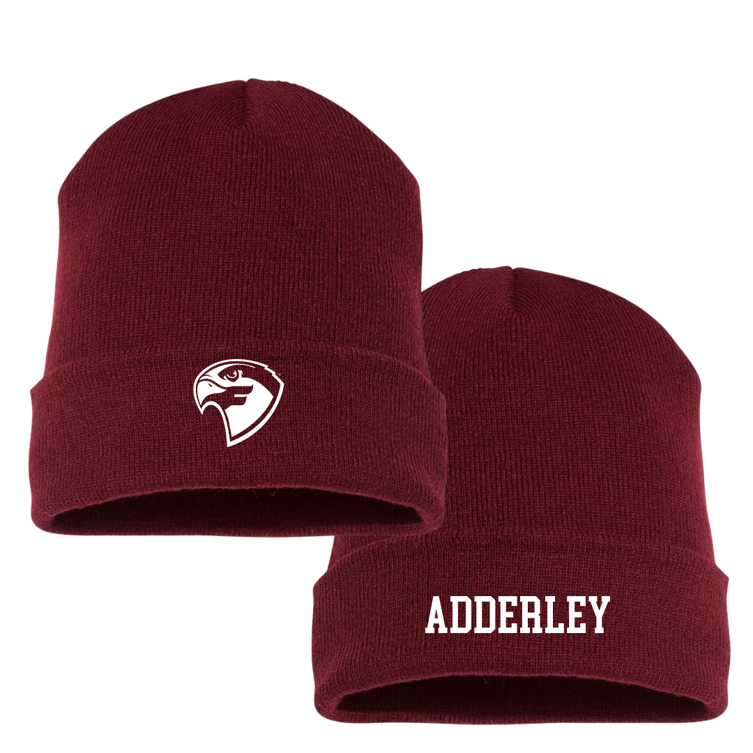 Fairmont State University Football Maroon Beanie - #27 Spencer Adderley