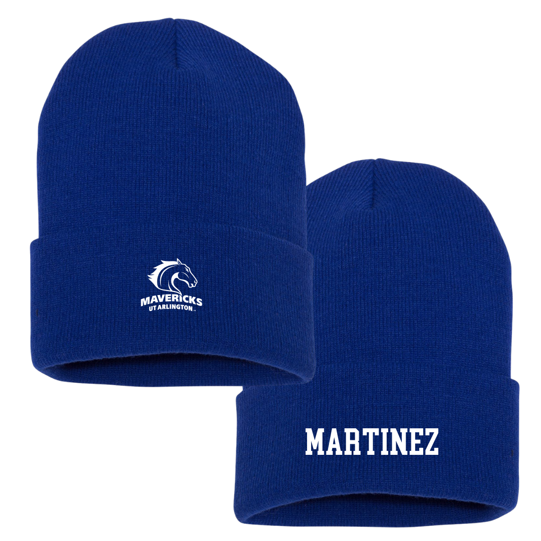 University of Texas at Arlington Baseball Blue Beanie - #2 Jacob Martinez