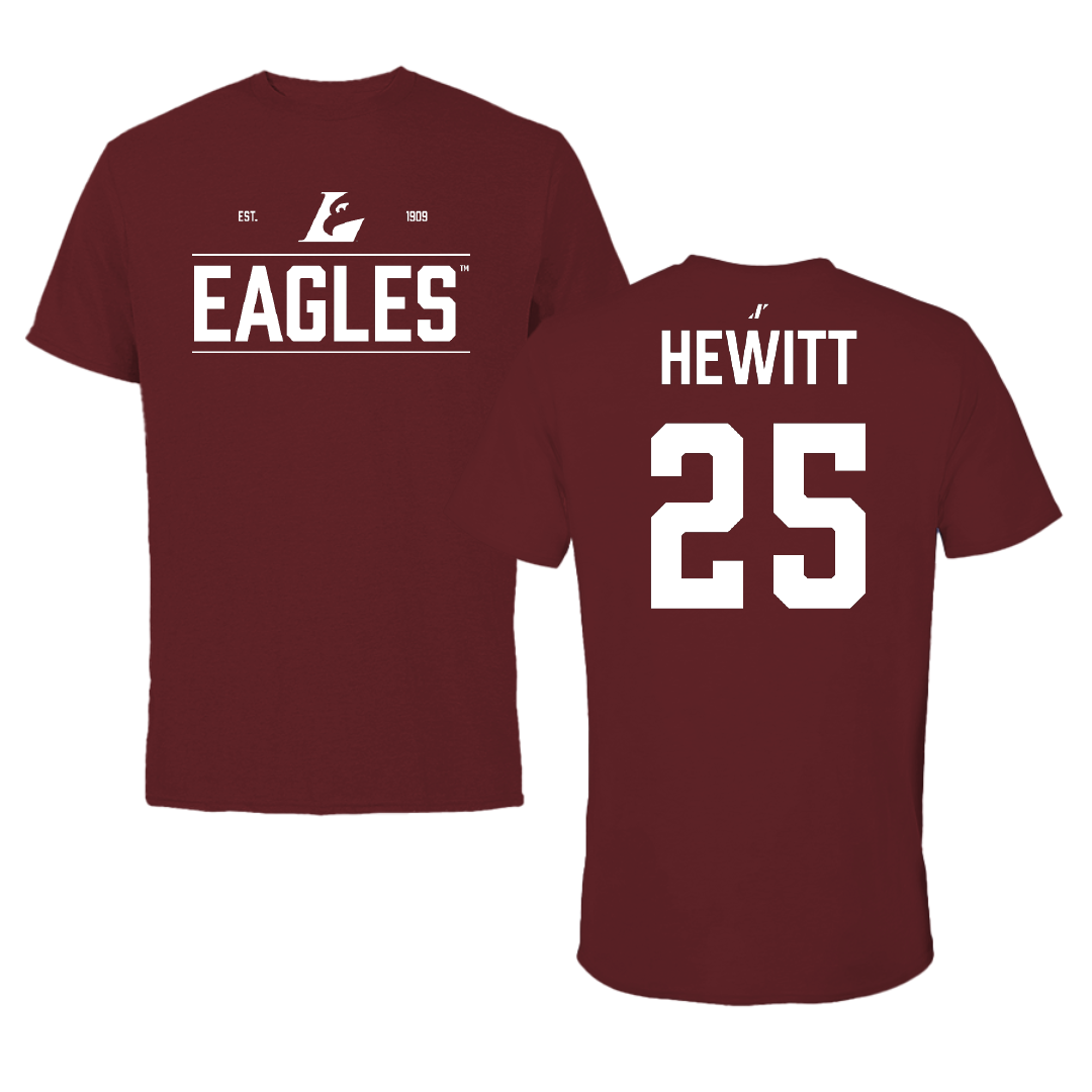 University of Wisconsin-La Crosse Baseball Maroon General Tee - #25 Tyler Hewitt