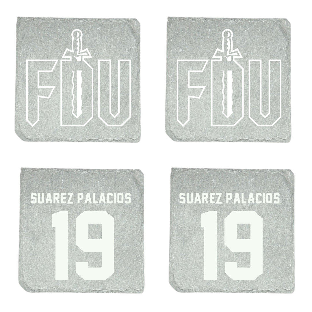 Fairleigh Dickinson University-Metropolitan Campus Volleyball Stone Coaster (4 Pack)  - #19 Rayjan Suarez Palacios