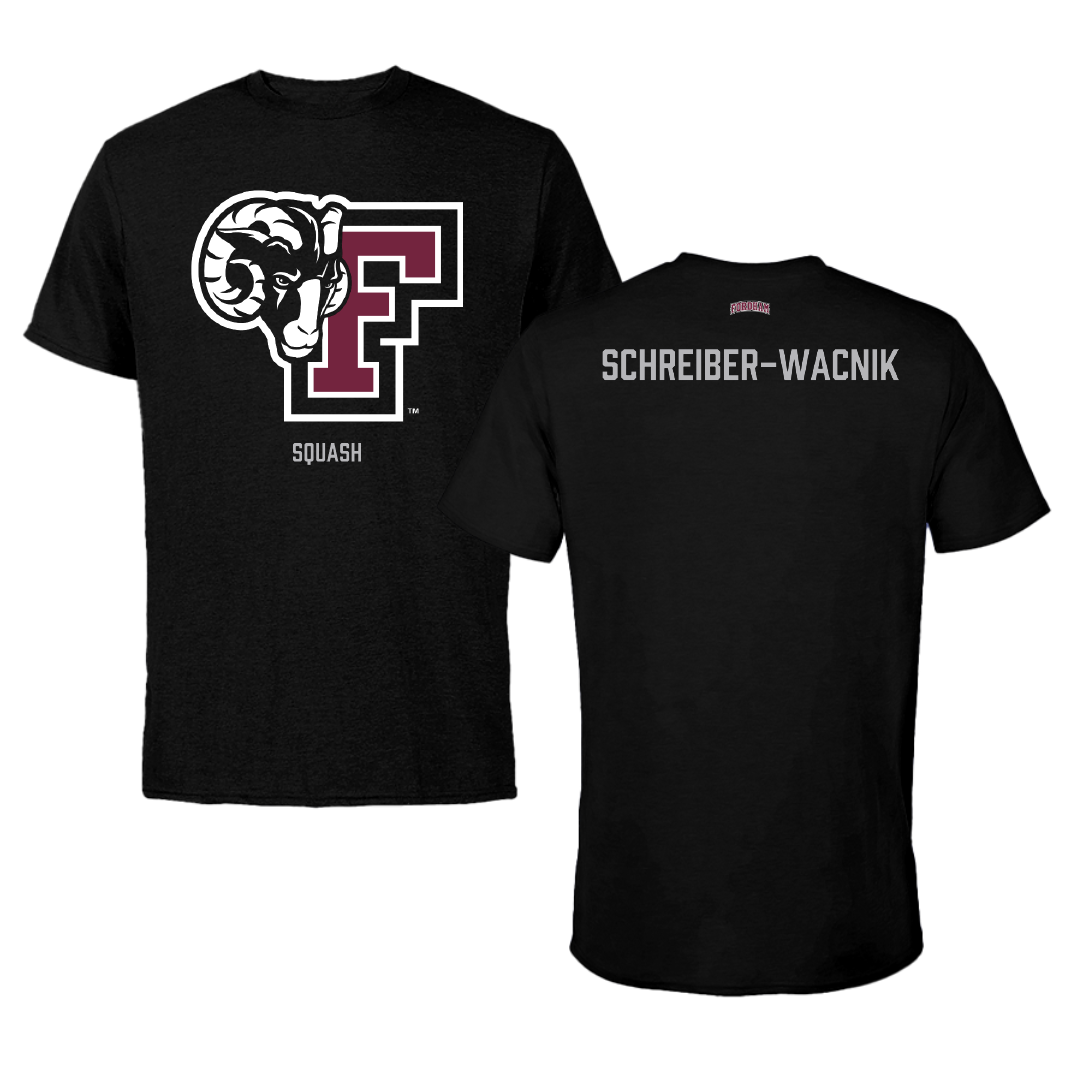 Fordham University Squash (M) Black Performance Tee - Fredrik Schreiber-Wacnik