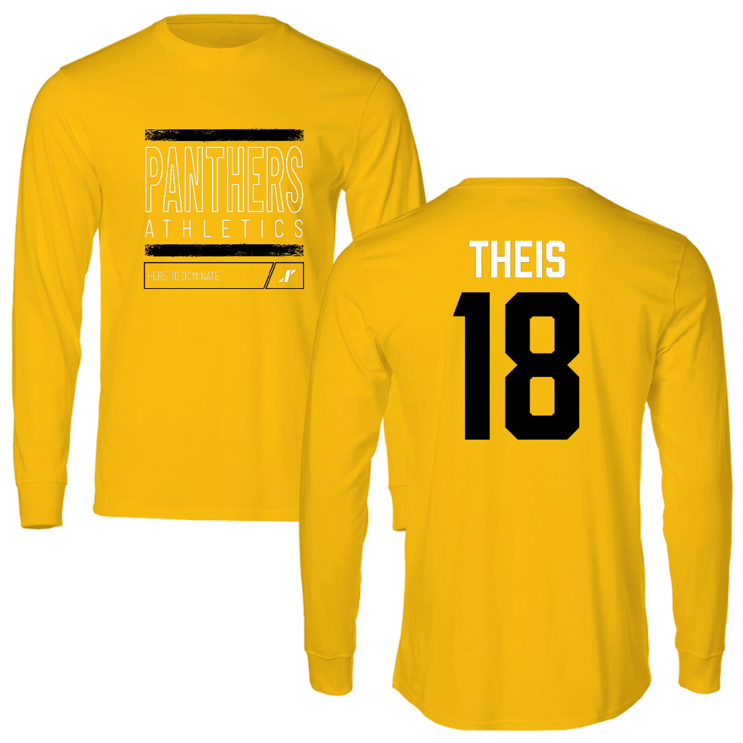 University of Wisconsin-Milwaukee Baseball Gold Dominate Long Sleeve - #18 Gavin Theis