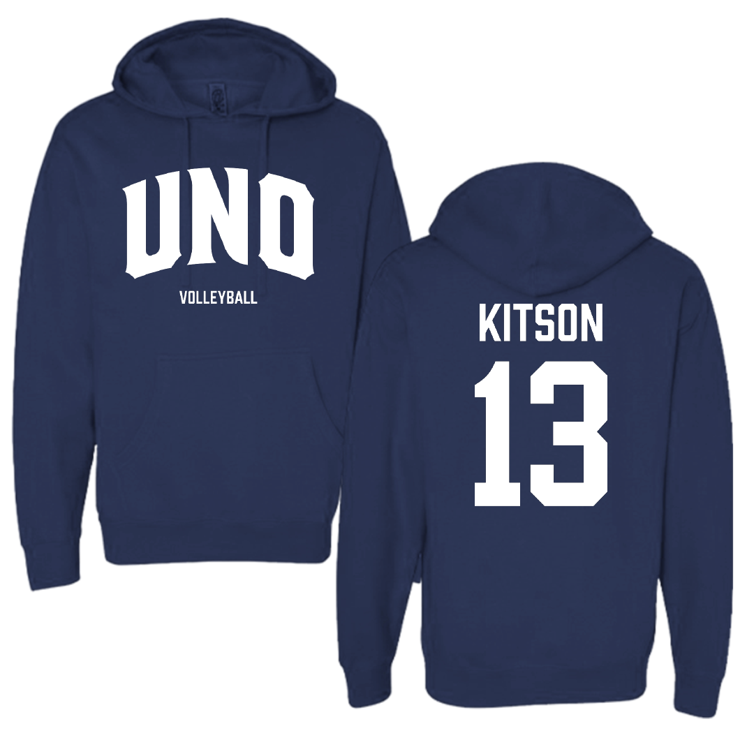 University of New Orleans Volleyball (W) Navy Hoodie - #13 Irene Kitson
