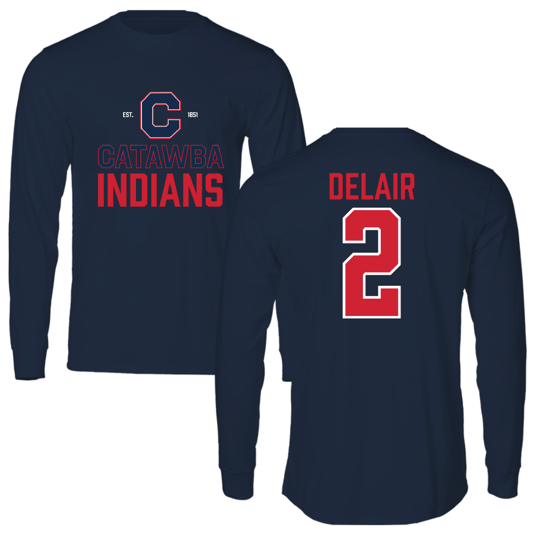 Catawba College Soccer Navy General Long Sleeve - #2 Morgan Delair