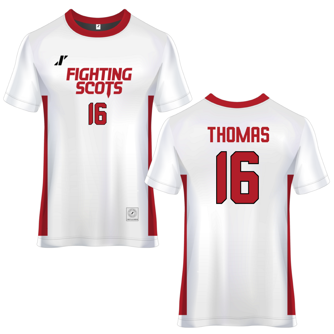 PennWest Edinboro White Soccer Jersey - #16 Addison Thomas