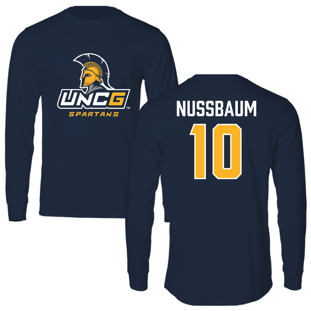 UNC Greensboro Volleyball (W) Navy Performance Long Sleeve - #10 Chloe Nussbaum