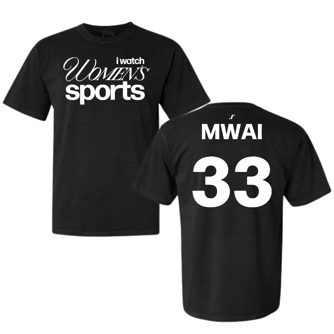 Soccer Black WHM Comfort Colors Tee - #33 Janice Mwai