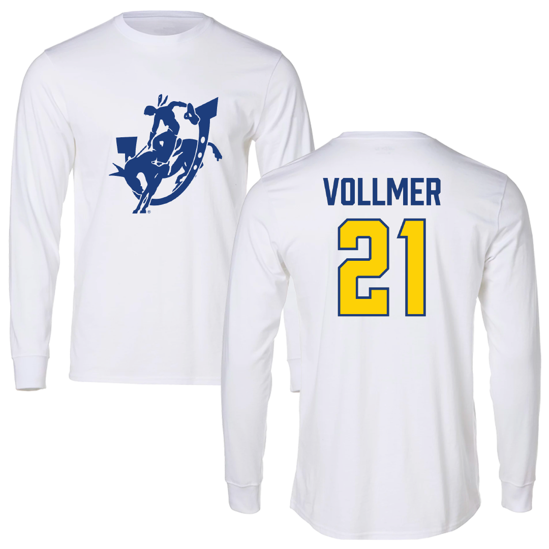 Southern Arkansas University Volleyball White Performance Long Sleeve - #21 Addy Vollmer