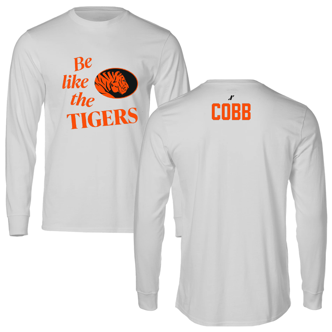East Central University TF and XC Light Gray Be Like Us Performance Long Sleeve - Lee Cobb