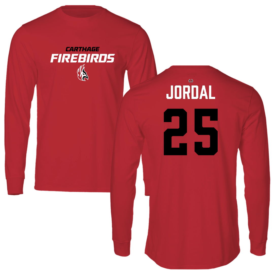 Carthage College Basketball Red Performance Long Sleeve - #25 Brooke Jordal