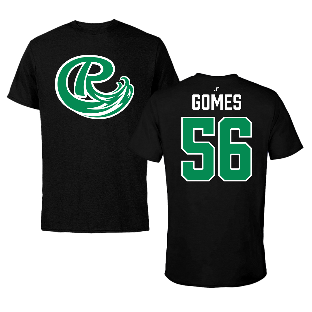 Roosevelt University Football Black Performance Tee - #56 Kaleo Gomes