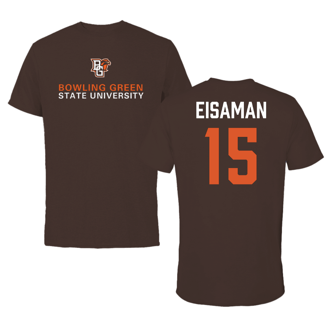 Bowling Green State University Basketball (M) Brown Tee - #15 Ryan Eisaman