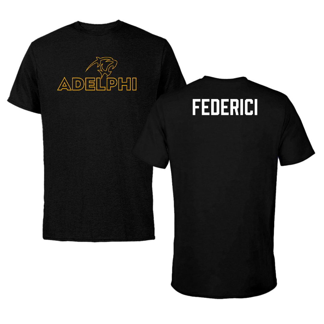 Adelphi University Tennis Black Performance Tee - Caterina Federici