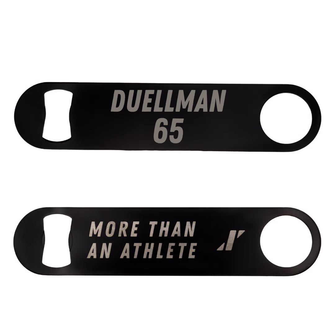 Football Black Bottle Opener - #65 Chris Duellman