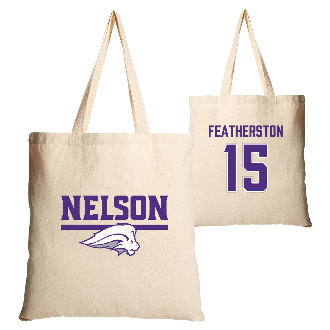 Nelson University Softball Tan Canvas Tote Bag - #15 Kallie Featherston
