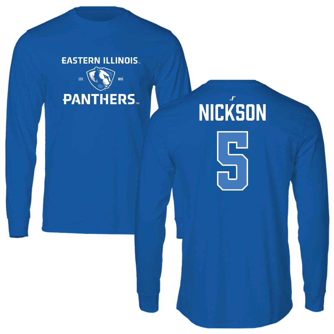 Eastern Illinois University Football Blue General Performance Long Sleeve - #5 Ja'Wuan Nickson