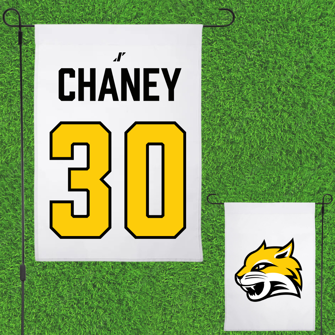 Wayne State College (Nebraska) Football White Garden Flag - #30 Brayden Chaney