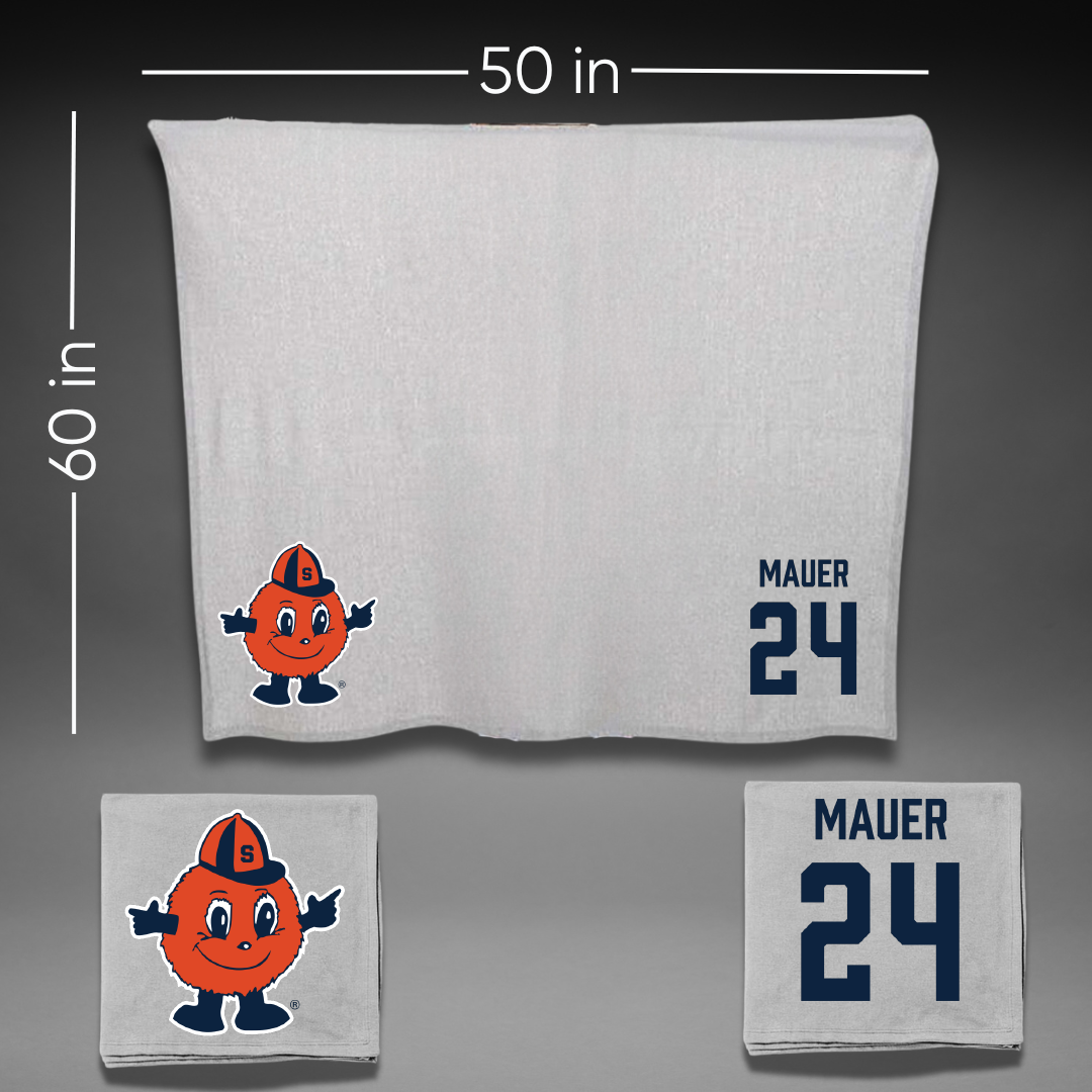 Syracuse University Field Hockey (W) Gray Blanket - #24 Carla Mauer