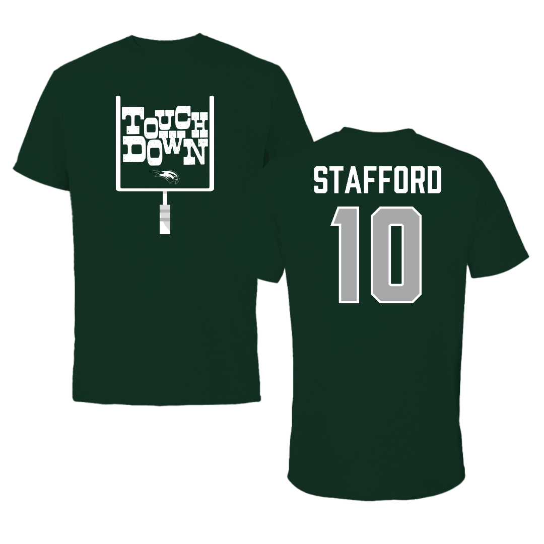 Wagner College Football Forest Green Touchdown Tee - #10 Chase Stafford