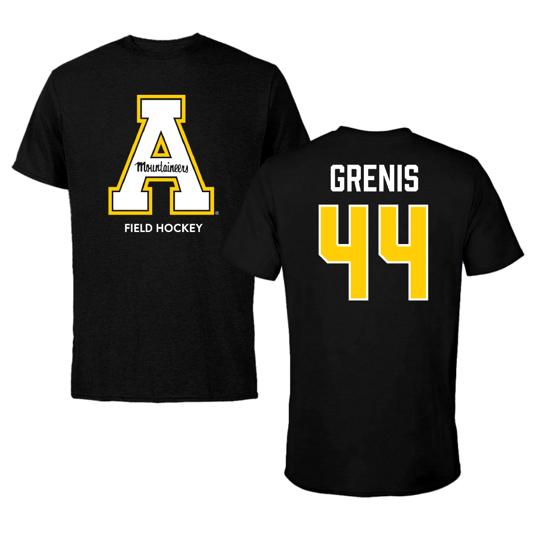 Appalachian State University Field Hockey (W) Black Performance Tee - #44 Claire Grenis
