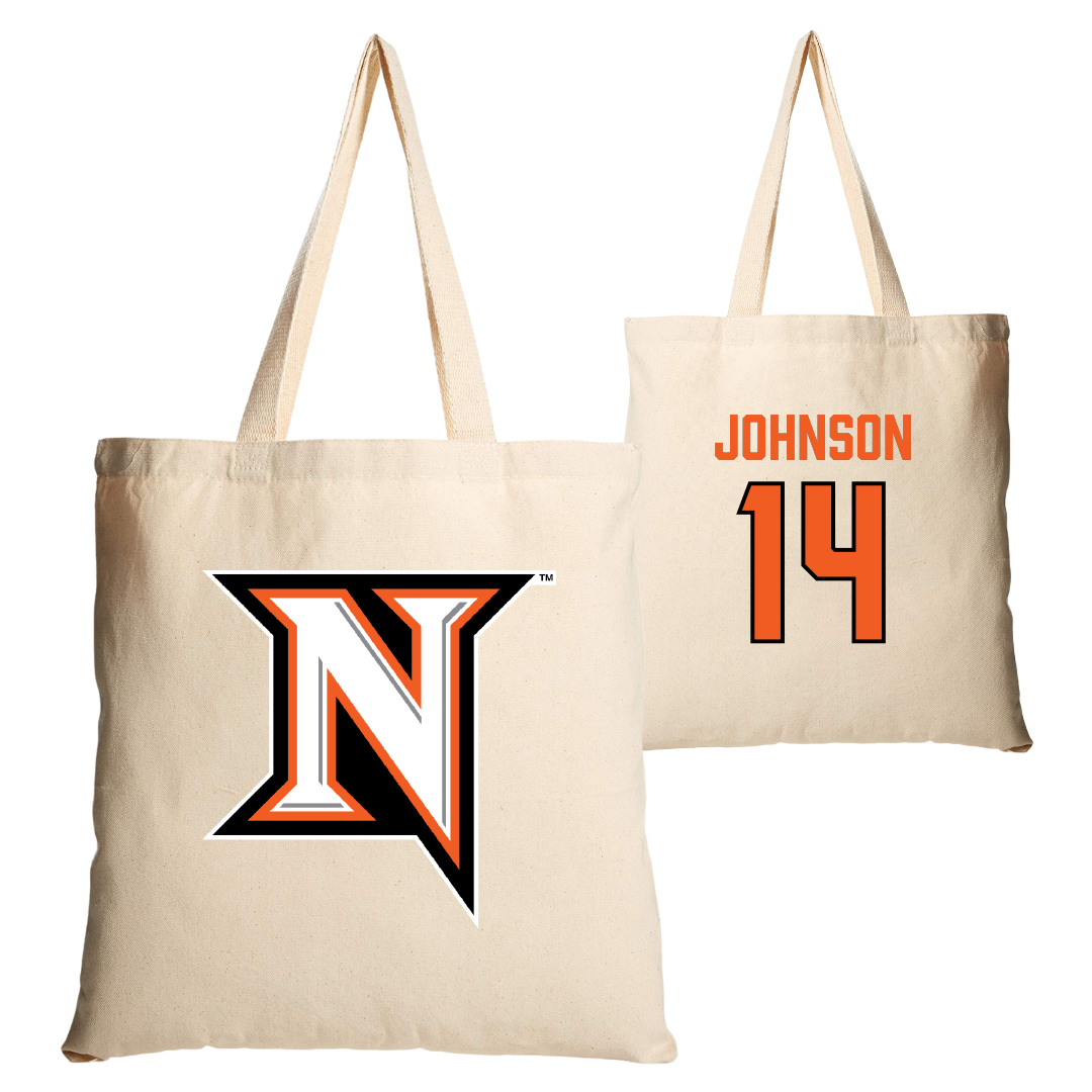 Northampton Community College Volleyball (M) Tan Canvas Tote Bag - #14 Lucas Johnson
