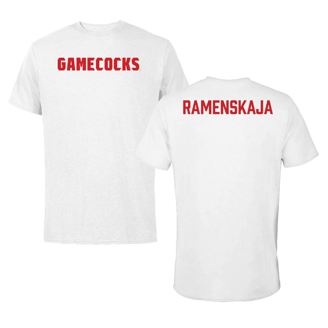Jacksonville State University Tennis White Performance Tee - Polina Ramenskaja