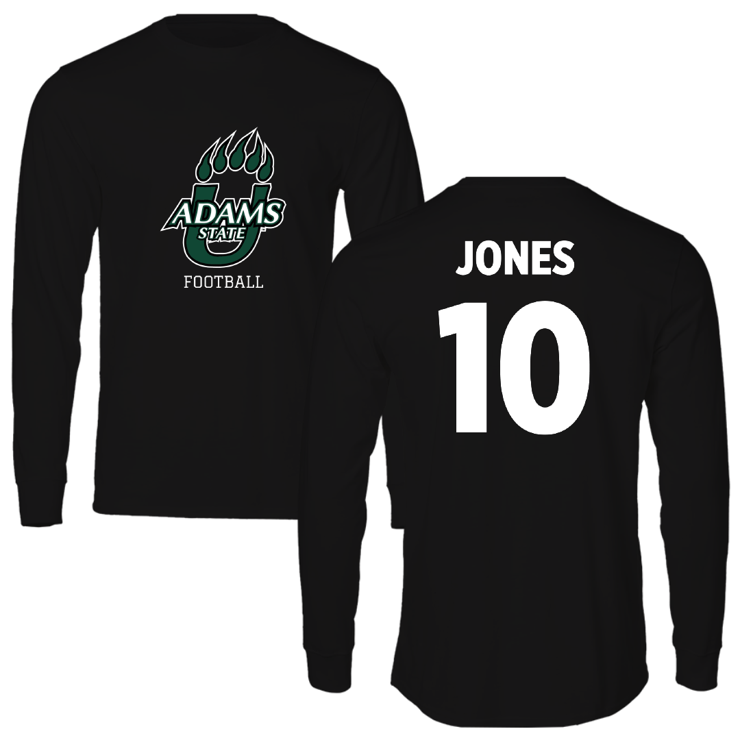 Adams State University Football Black State Performance Long Sleeve - #10 Hayden Jones