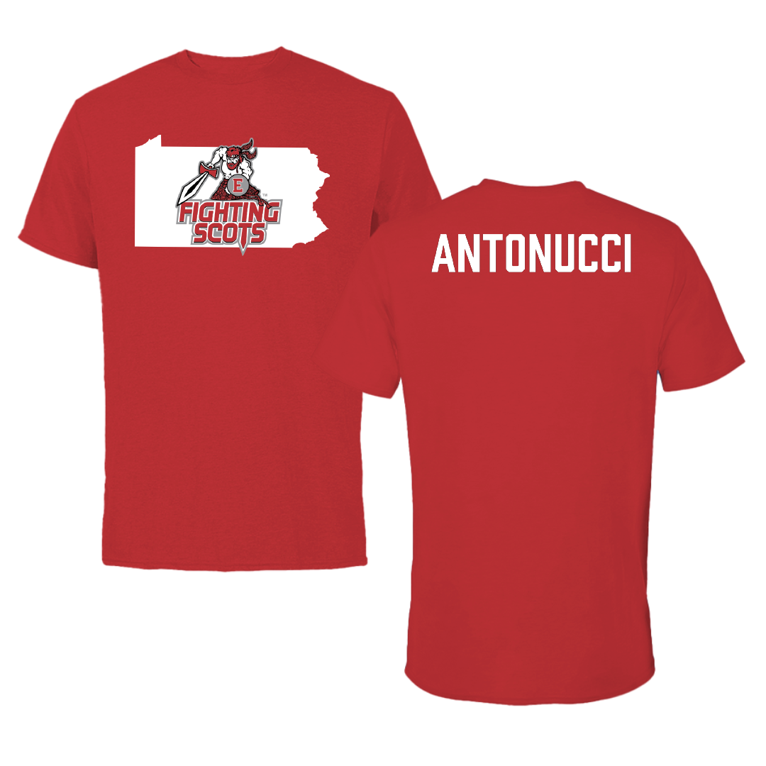 PennWest Edinboro TF and XC Red State Performance Tee - Ralph Antonucci