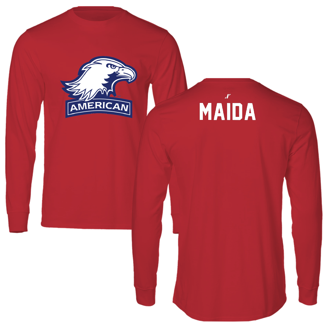 American University Wrestling Red Long Sleeve - Jack Maida