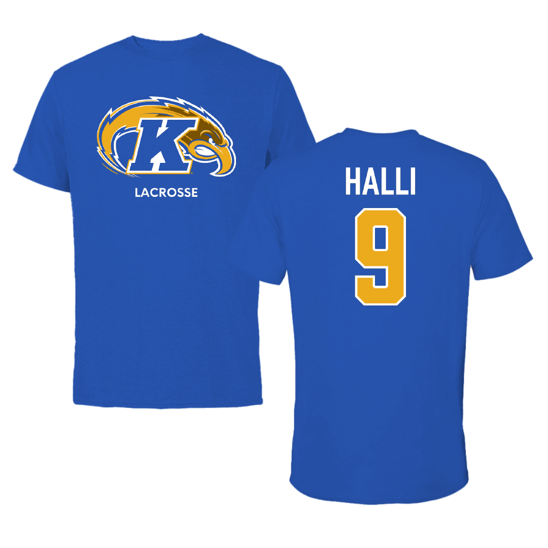 Kent State University Lacrosse (W) Blue Performance Tee - #9 Morgan Halli