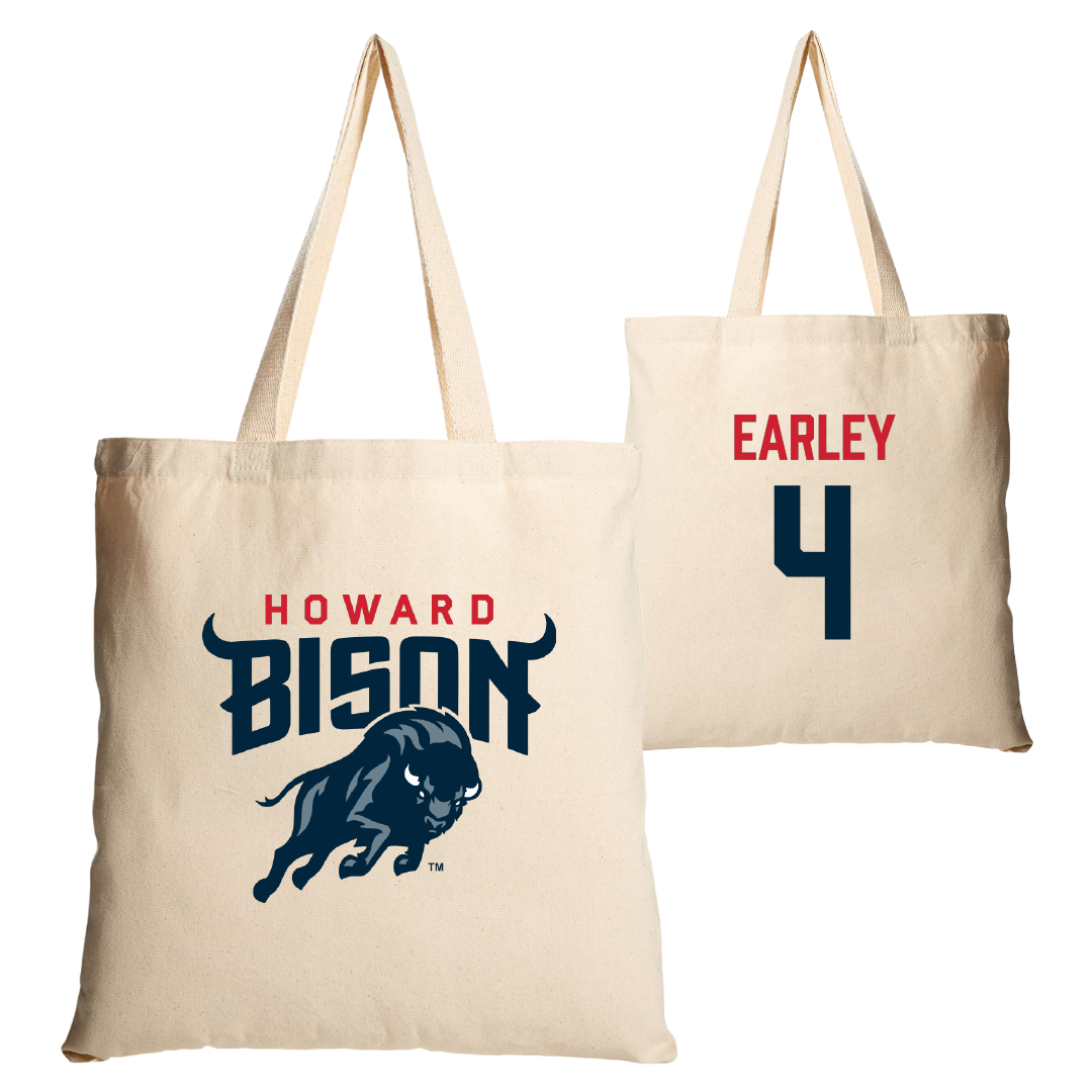 Howard University Soccer Tan Canvas Tote Bag - #4 Melea Earley