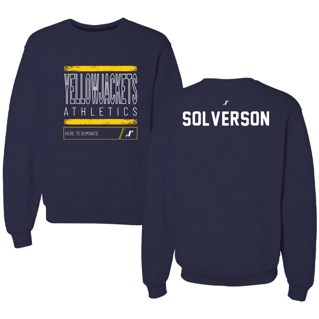 Graceland University Wrestling Navy Dominate Crewneck - Ty Solverson