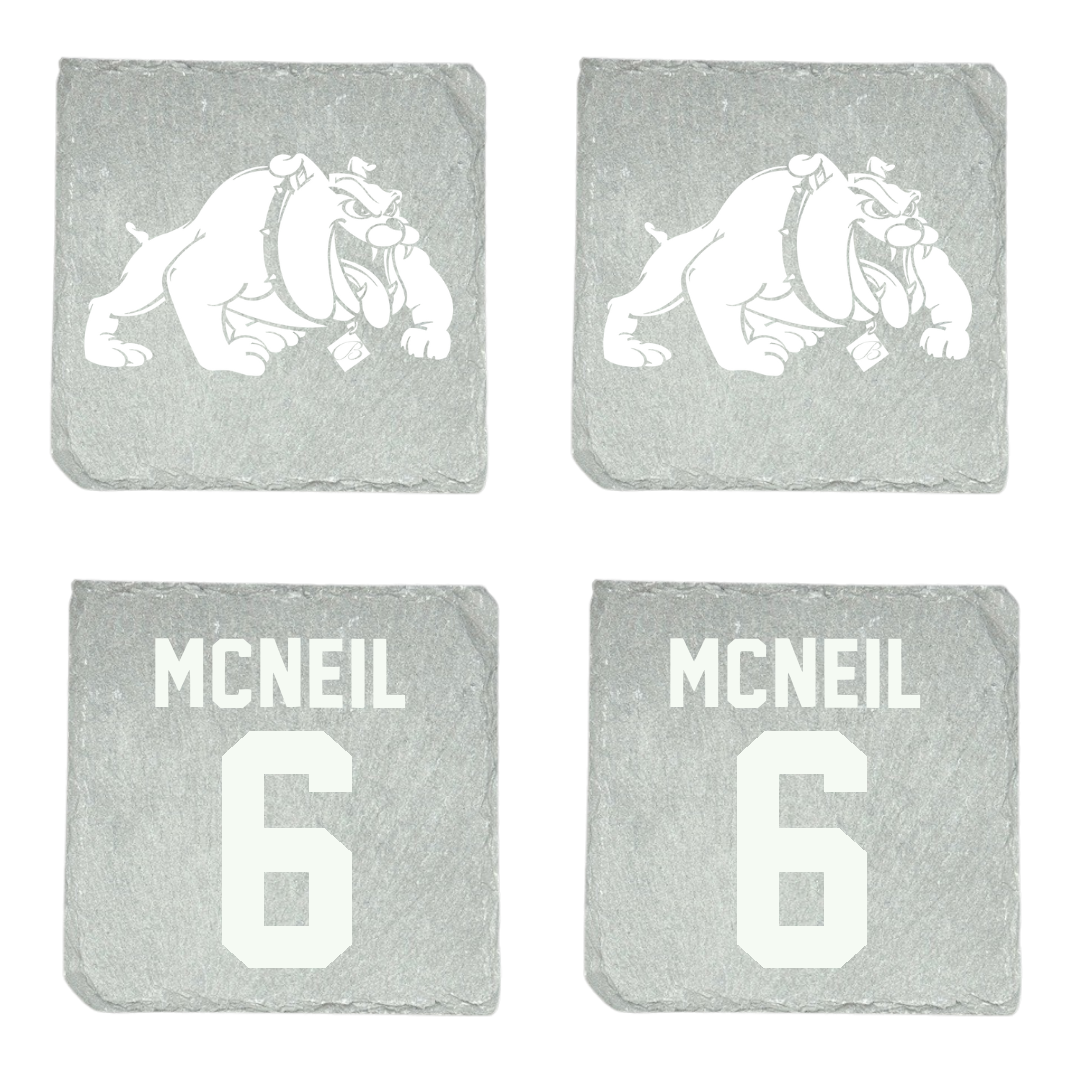 Bowie State University Lacrosse (M) Stone Coaster (4 Pack)  - #6 Edward McNeil