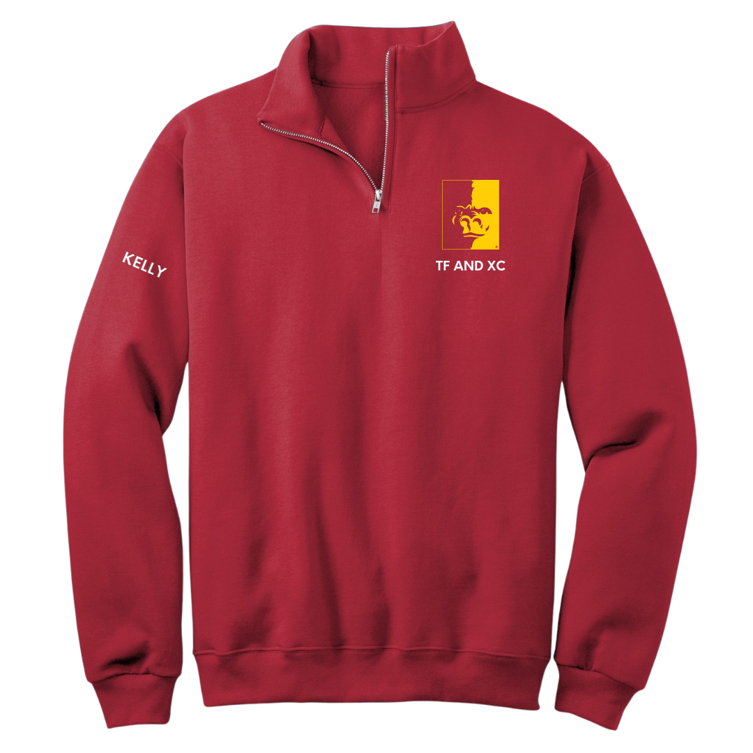 Pittsburg State University TF and XC Red Quarter-Zip - Jeremiah Kelly