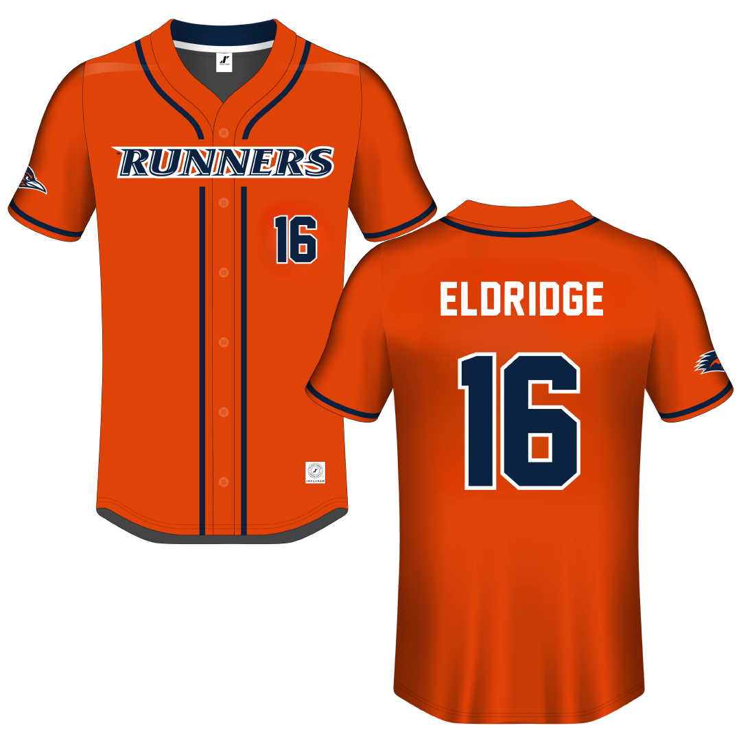 University of Texas at San Antonio Orange Button-Down Jersey - #16 Ava Eldridge