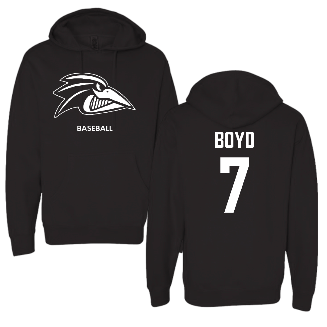 Franklin Pierce University Baseball Black Hoodie - #7 Curt Boyd