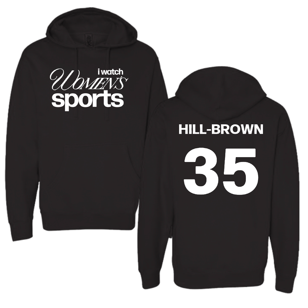 University of California-Riverside Basketball Black WHM Hoodie - #35 Tiairra Hill-Brown