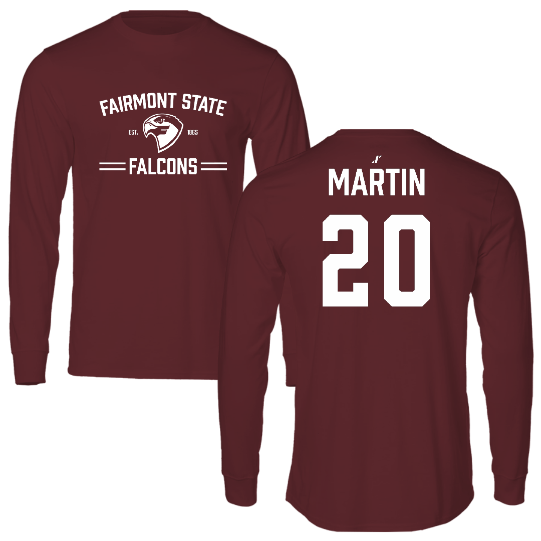 Fairmont State University Volleyball Maroon General Performance Long Sleeve - #20 McKenzi Martin