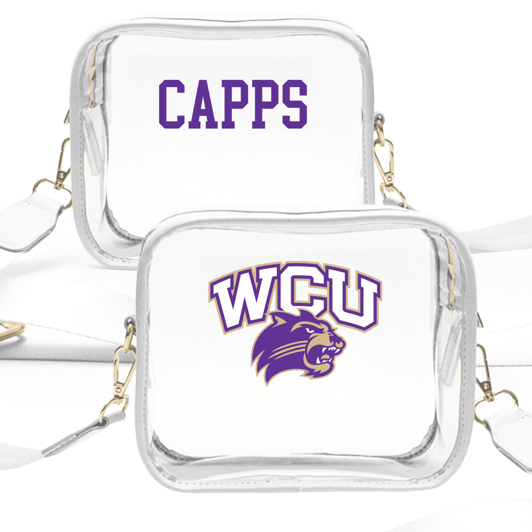 Western Carolina University TF and XC White Clear Stadium Bag - Colby Capps