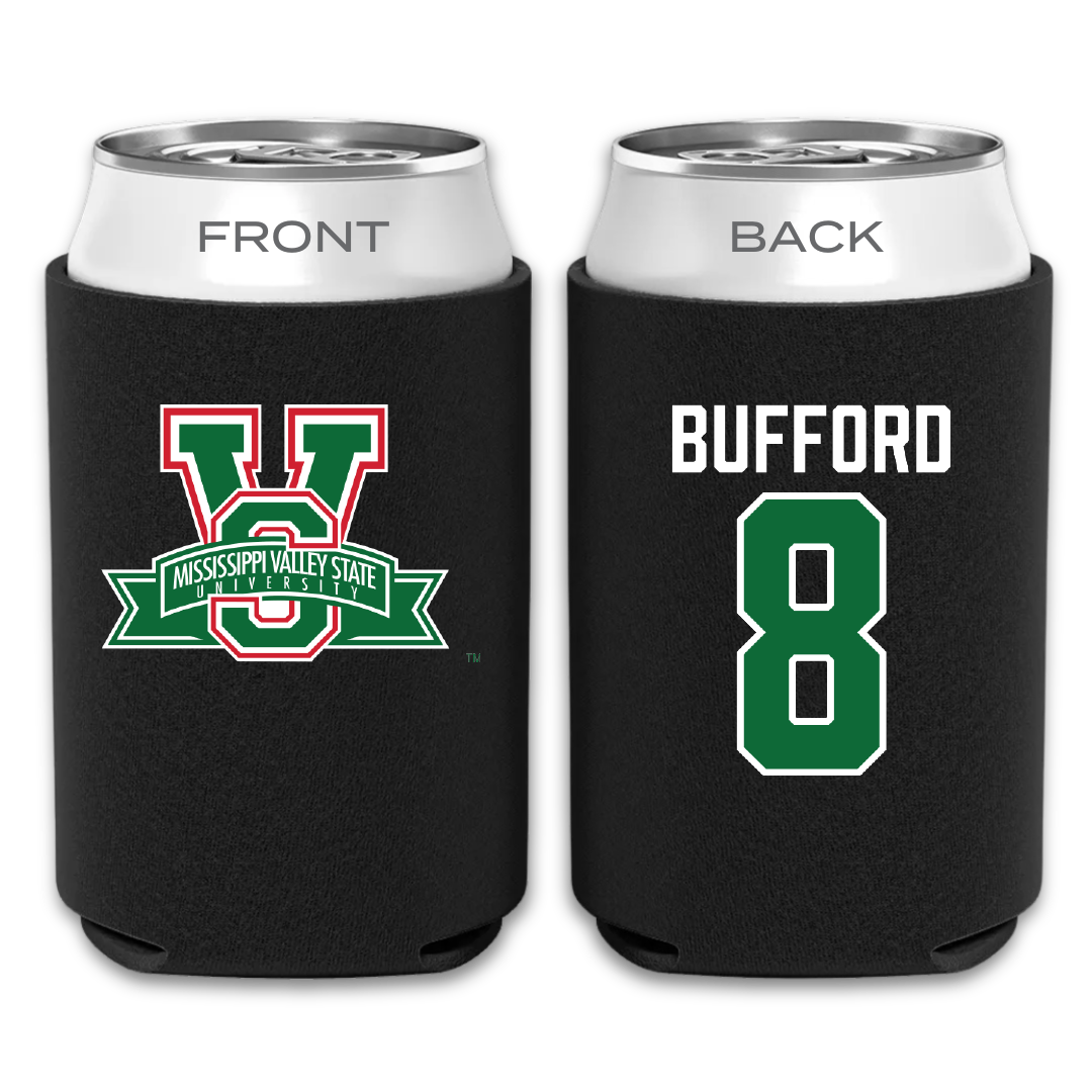 Mississippi Valley State University Baseball Black Can Cooler - #8 Noah Bufford