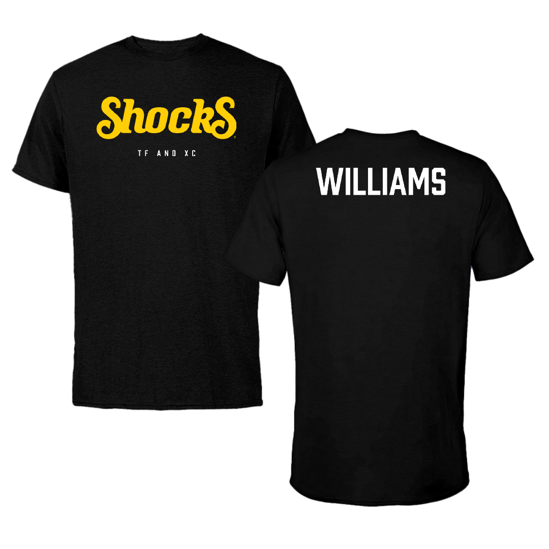 Wichita State University TF and XC Black Shocks Tee - Travon Williams