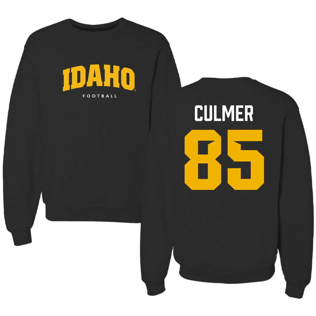University of Idaho Football Black Idaho Crewneck - #85 Mason Culmer