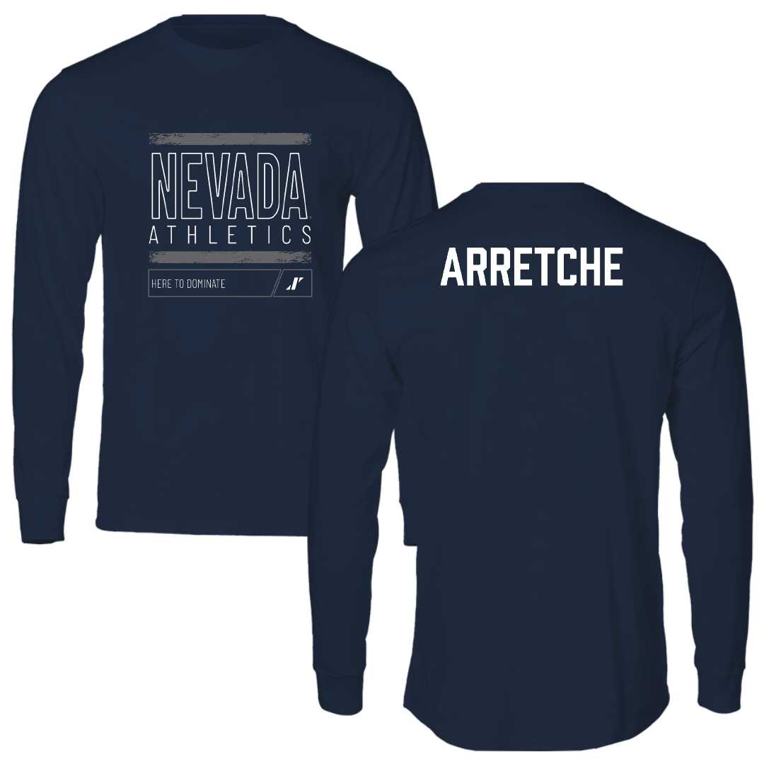 University of Nevada Cheer Navy Dominate Long Sleeve - Janessa Arretche