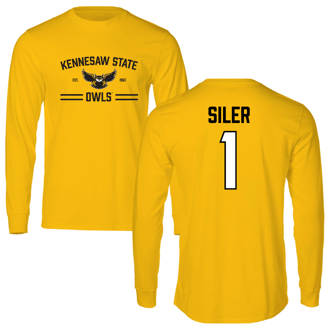 Kennesaw State University Rugby Gold General Long Sleeve - #1 Jacob Siler