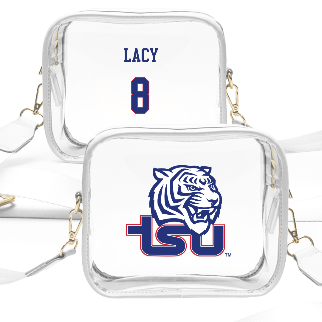 Tennessee State University Volleyball (W) White Clear Stadium Bag - #8 Melae Lacy