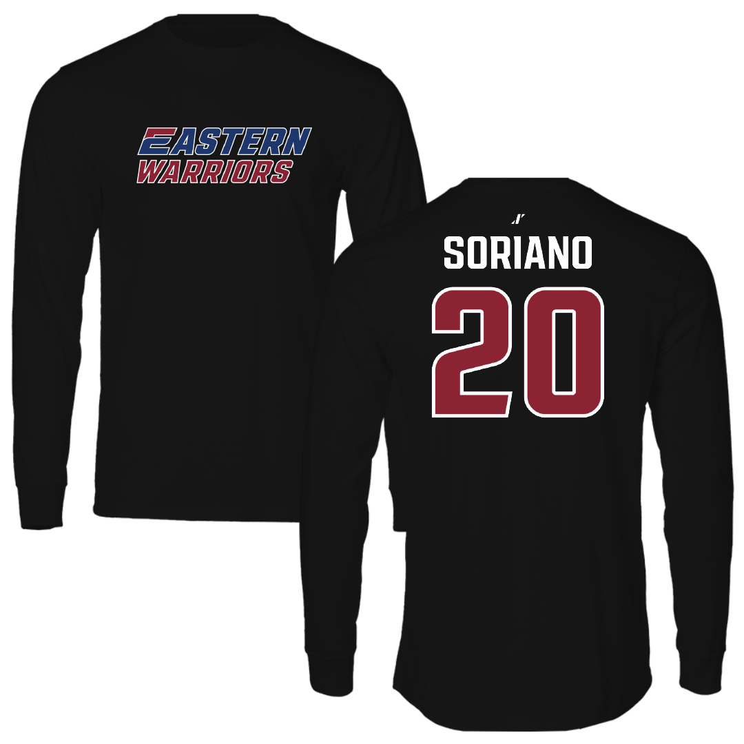 Eastern Connecticut State University Baseball Black Long Sleeve - #20 Alejandro Soriano