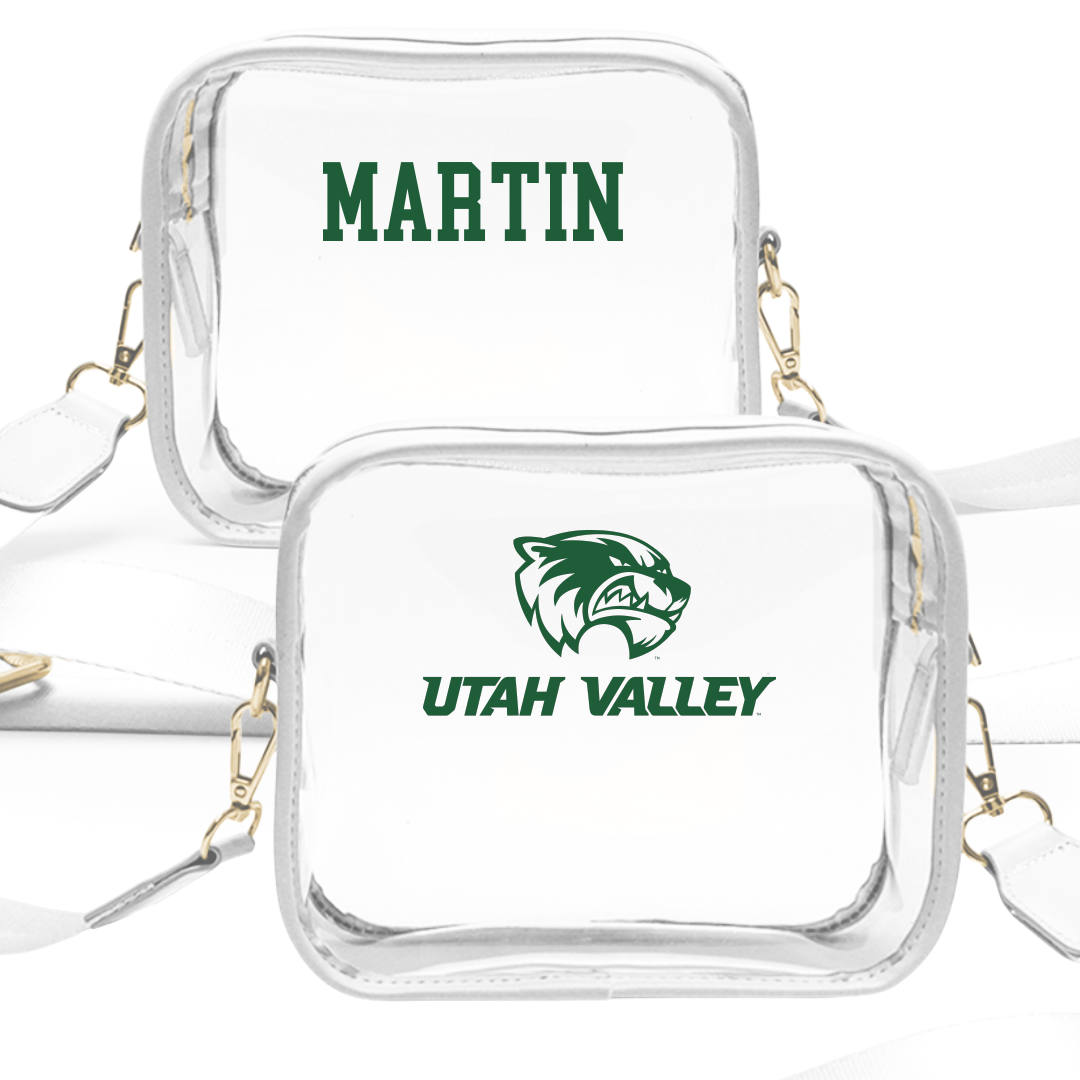 Utah Valley University TF and XC White Clear Stadium Bag - Anna Martin