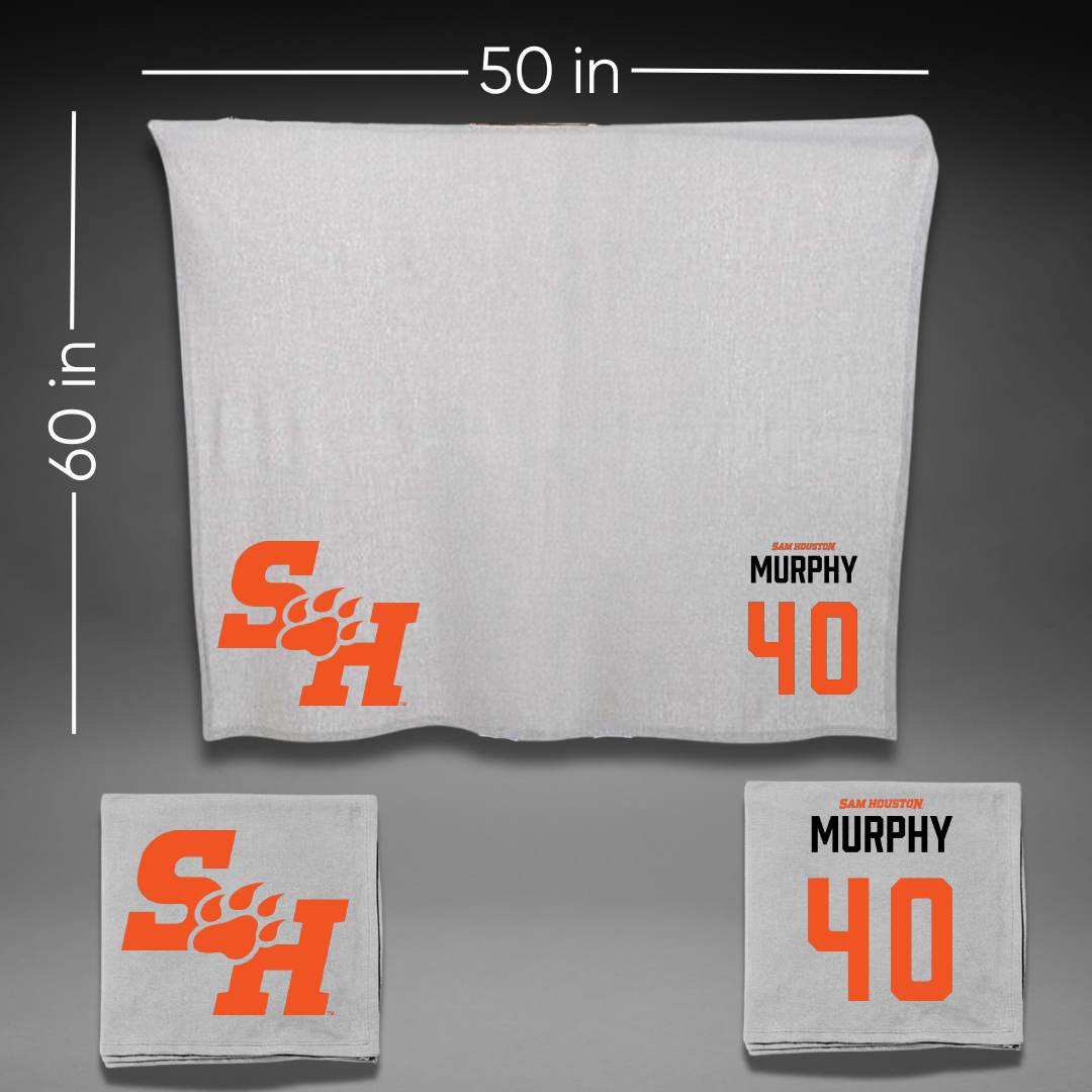 Sam Houston State University Baseball Gray Blanket - #40 Mason Murphy