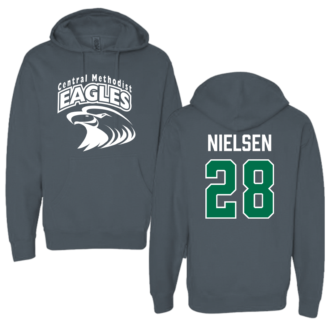 Central Methodist University Baseball Dark Gray Hoodie - #28 Aidan Nielsen