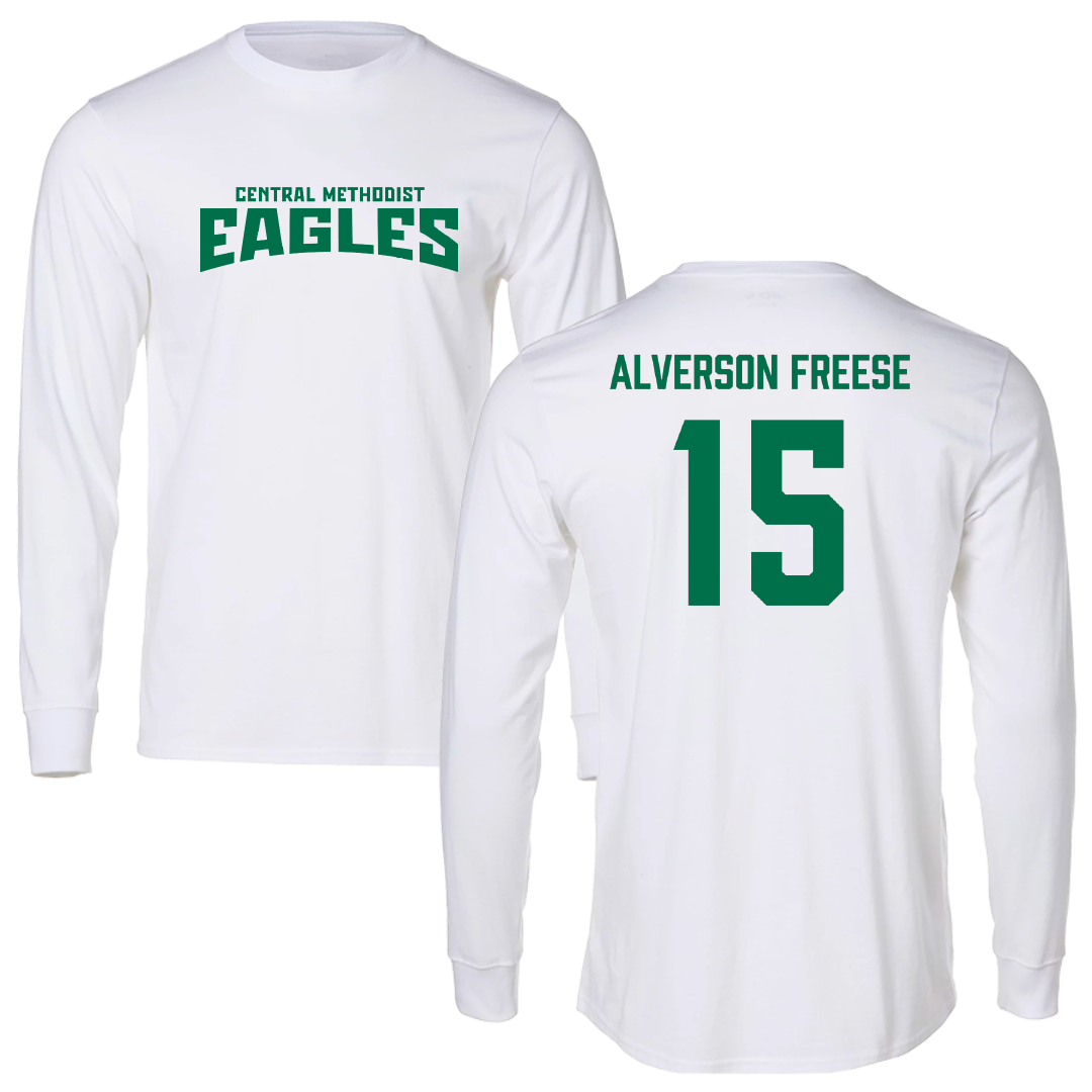 Central Methodist University Volleyball White Classic Performance Long Sleeve - #15 Jessica Alverson Freese